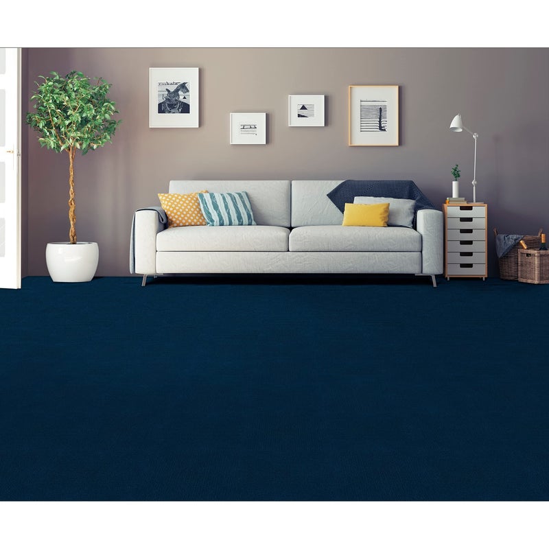 Achim Nexus Self Adhesive 12-Inch Carpet Floor Tiles, 12 Tiles - 12" x 12", Navy Blue - Peel & Stick, DIY Flooring for Kitchen, Dining Room, Bedrooms & Bathrooms by Achim Home Decor - Image 4